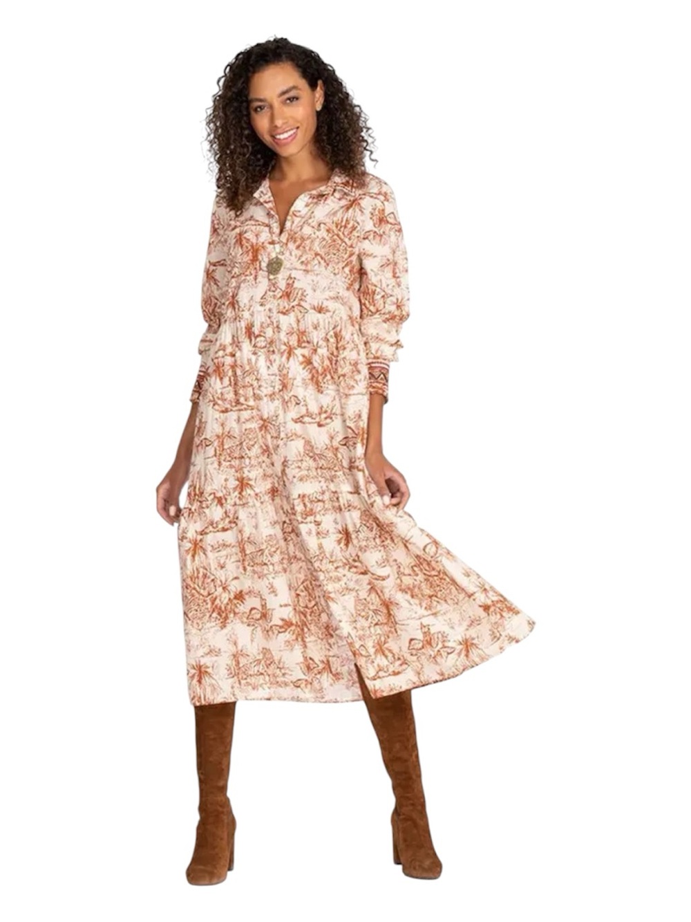 JOHNNY WAS Rho Tiered Midi Dress